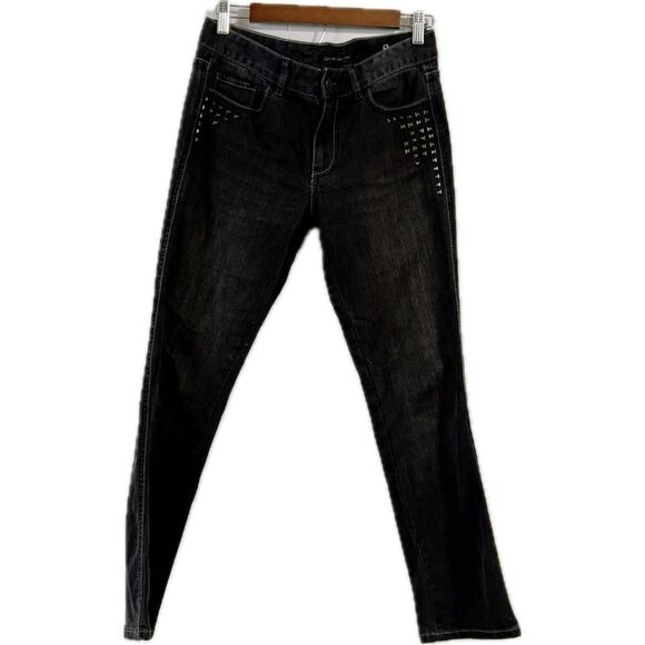 Calvin Klein Black Skinny Jeans with Tapered Leg - Picture 1 of 4
